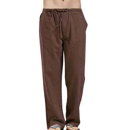 Linen leisure trousers for men