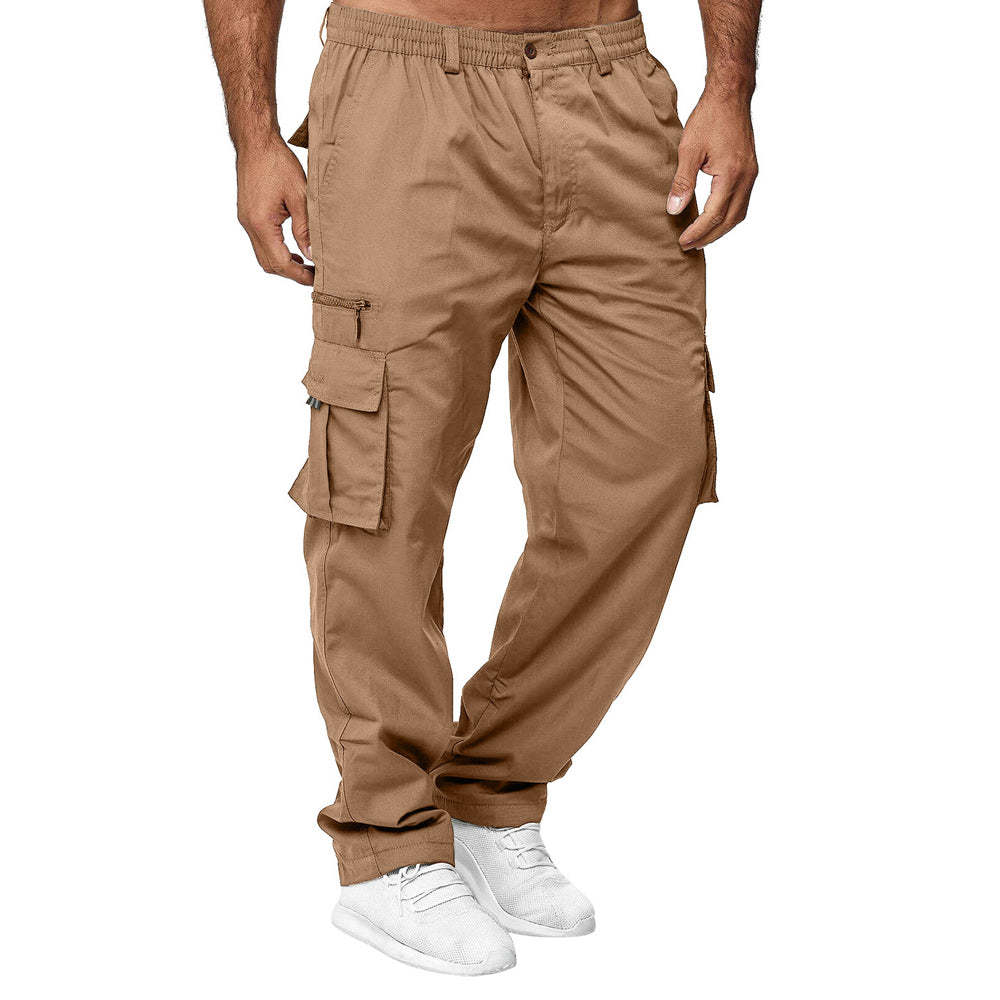 Men's Casual Multi Pocket Loose Straight Cargo Pants