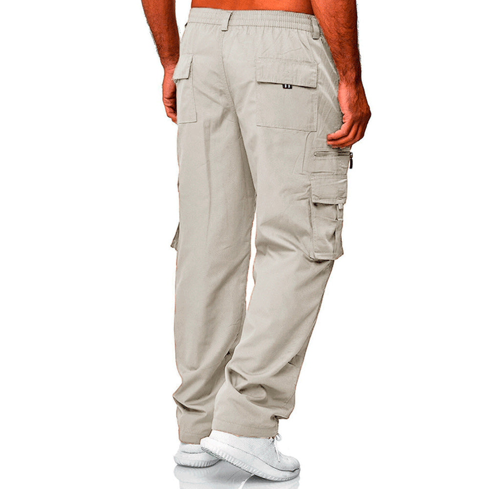 Men's Casual Multi Pocket Loose Straight Cargo Pants