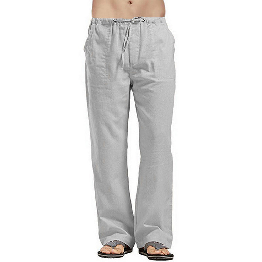 Linen leisure trousers for men