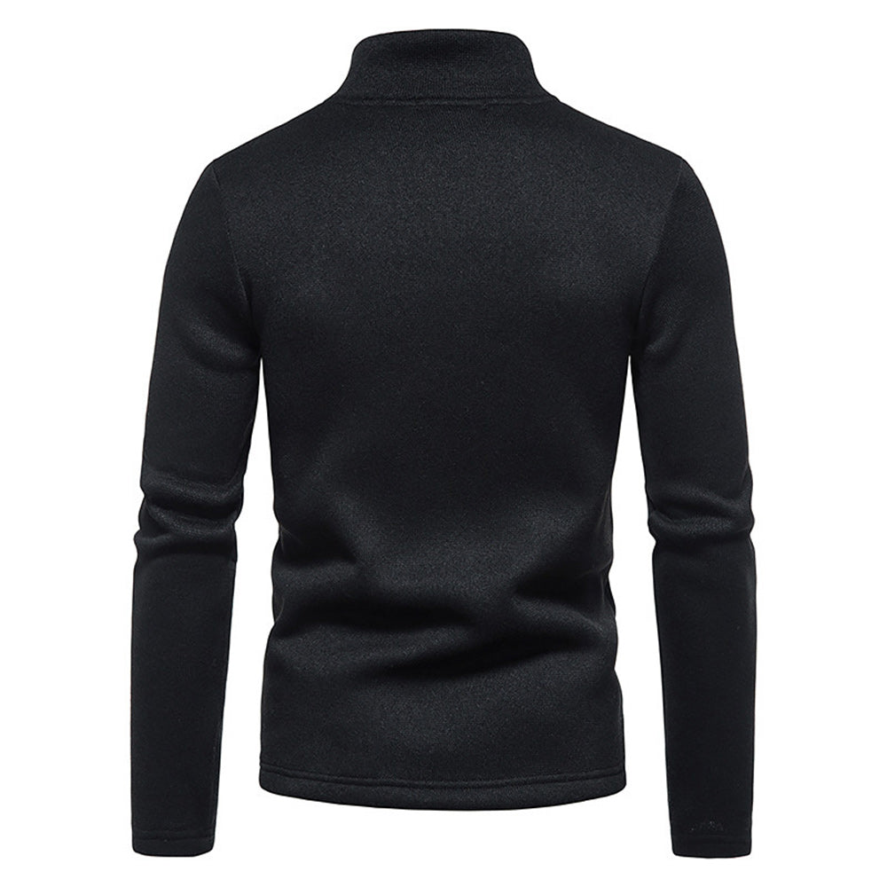 New Warm and Comfortable Half-Zip Turtleneck Men's Sweatshirt