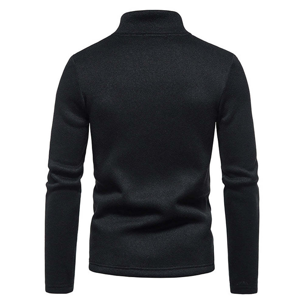 New Warm and Comfortable Half-Zip Turtleneck Men's Sweatshirt