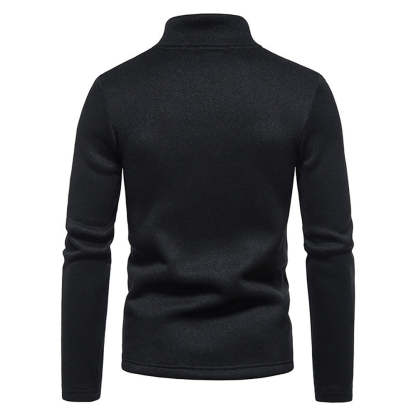 New Warm and Comfortable Half-Zip Turtleneck Men's Sweatshirt