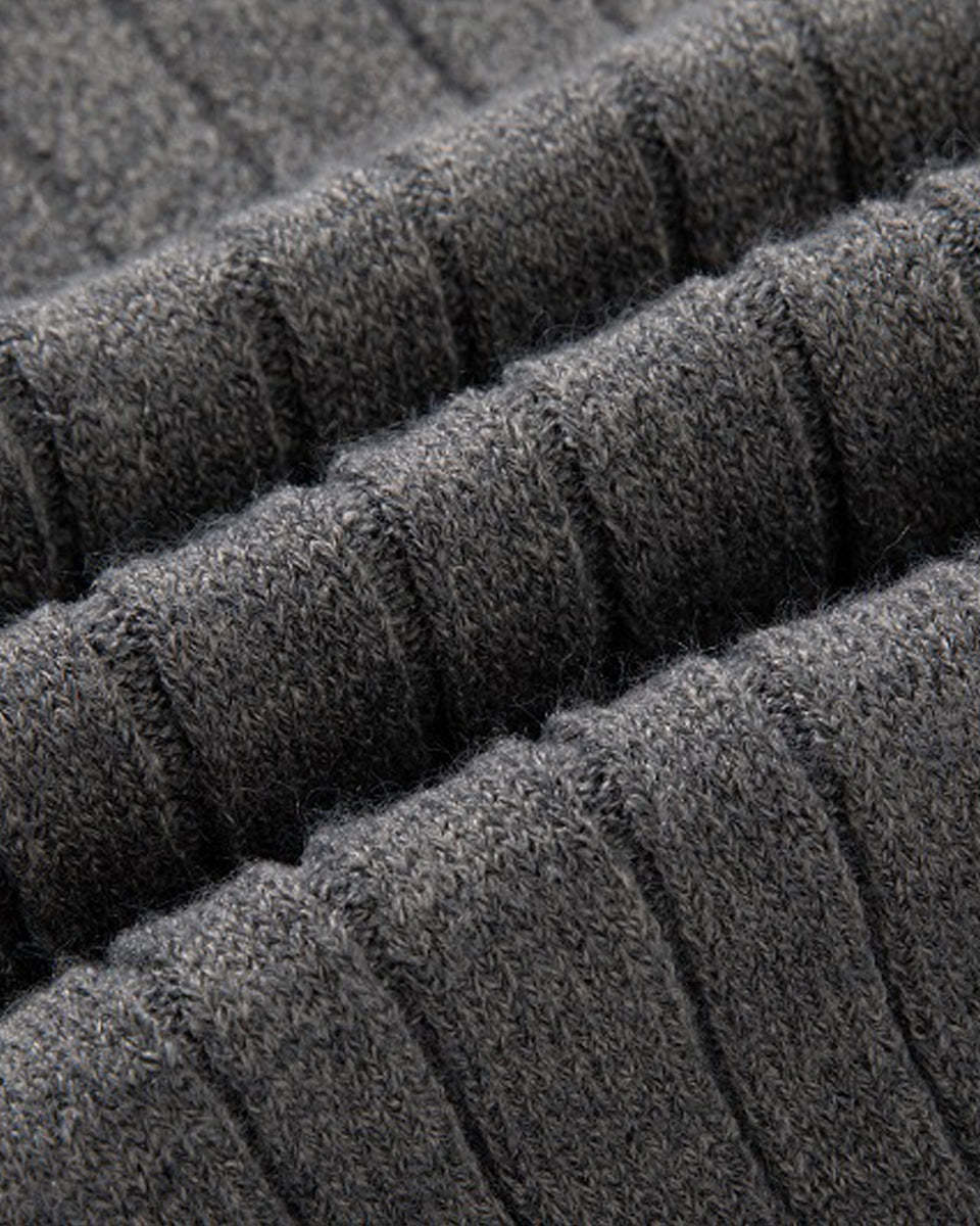 Autumn new men's zipper half-high collar twist knit bottoming shirt