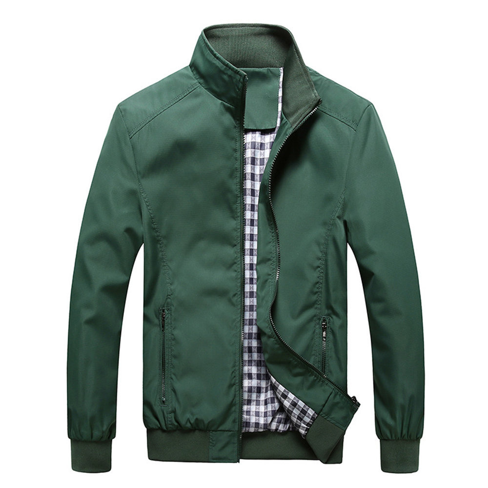 New Men's Thin Casual Stand Collar Jacket