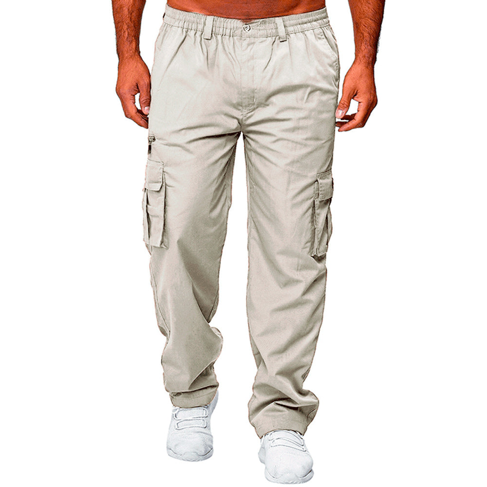 Men's Casual Multi Pocket Loose Straight Cargo Pants