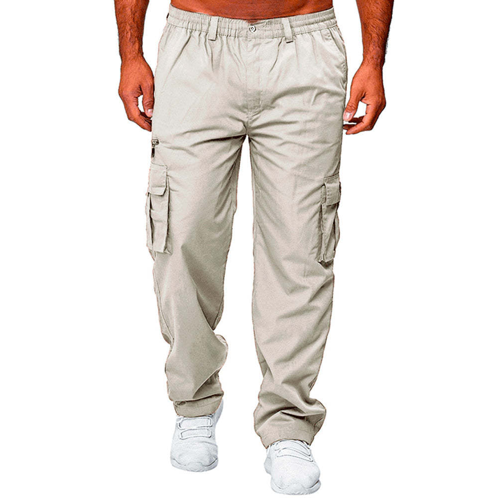 Men's Casual Multi Pocket Loose Straight Cargo Pants