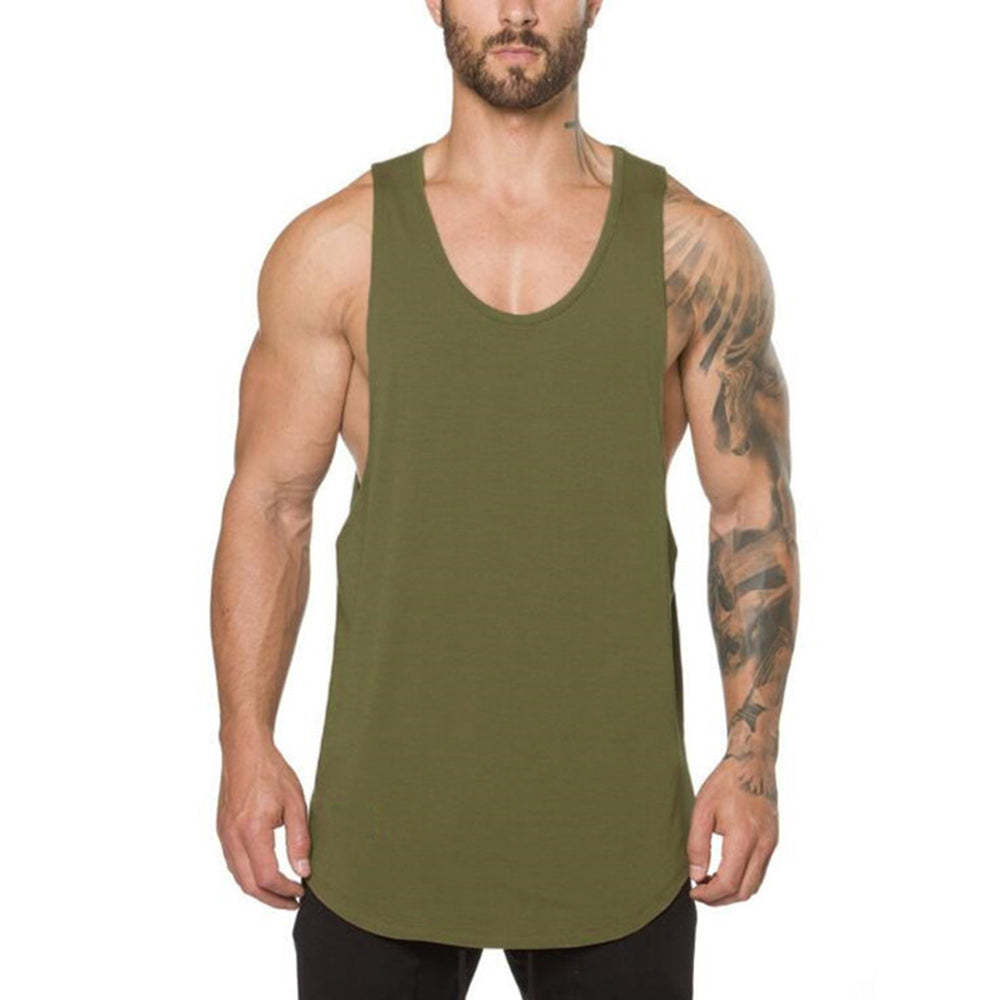 Men's Round Hem Fitness Tank Top
