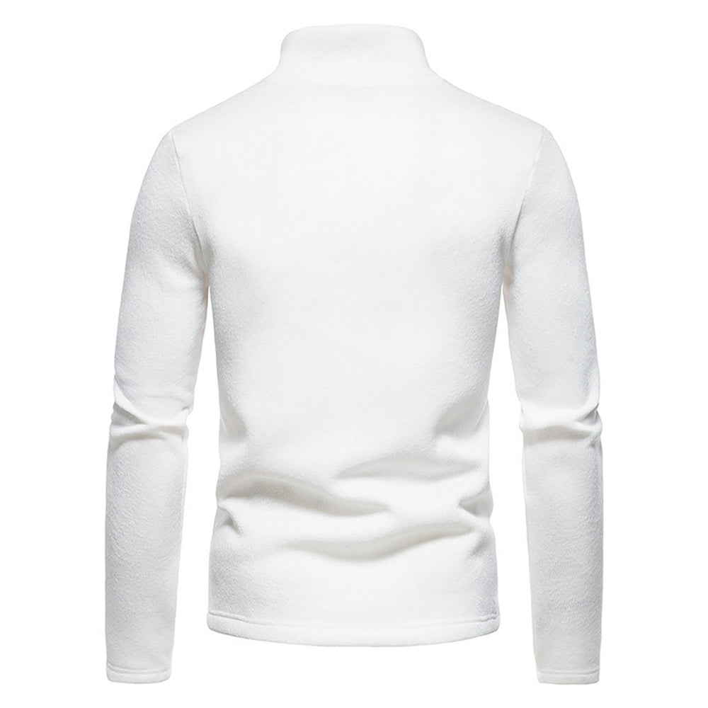 New Warm and Comfortable Half-Zip Turtleneck Men's Sweatshirt