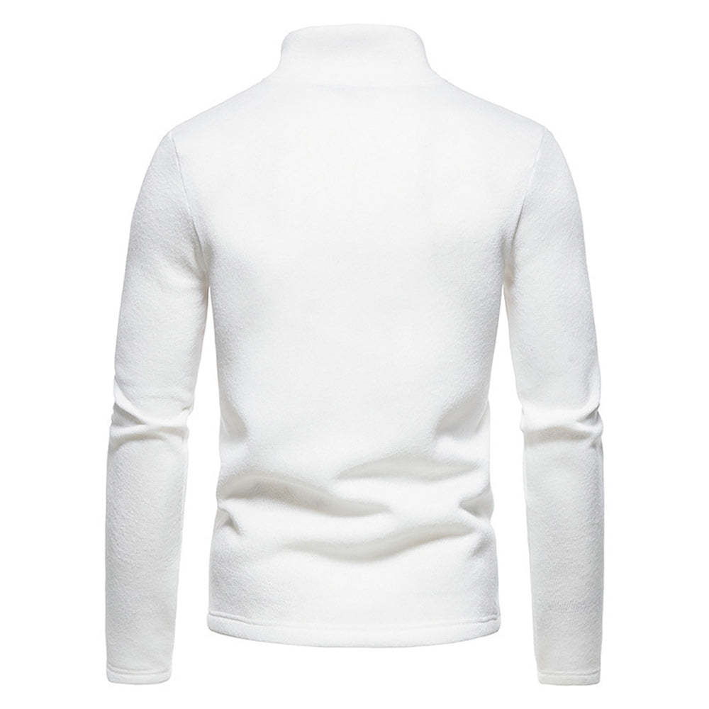New Warm and Comfortable Half-Zip Turtleneck Men's Sweatshirt