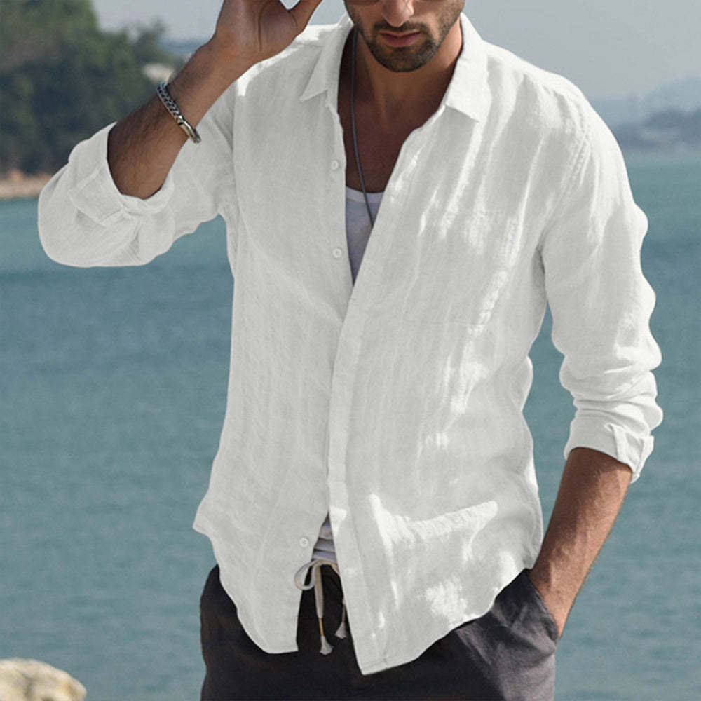 Casual Cotton Linen Shirts For Men
