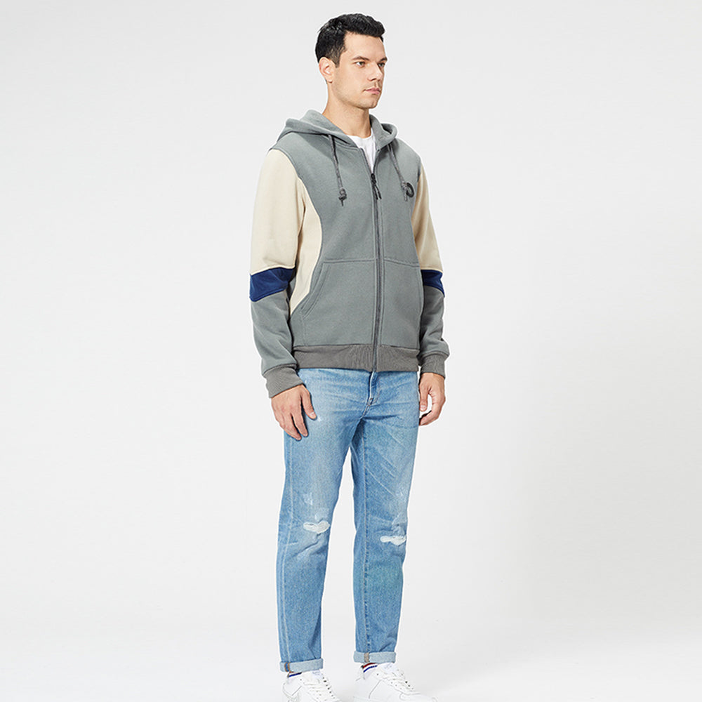New Men's Fashion Colorblock Contrast Cardigan