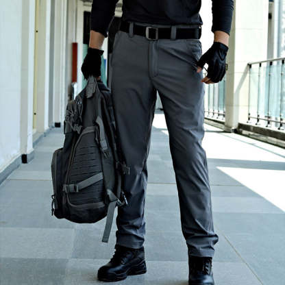 New Men's Solid Color Stretch Cargo Pants