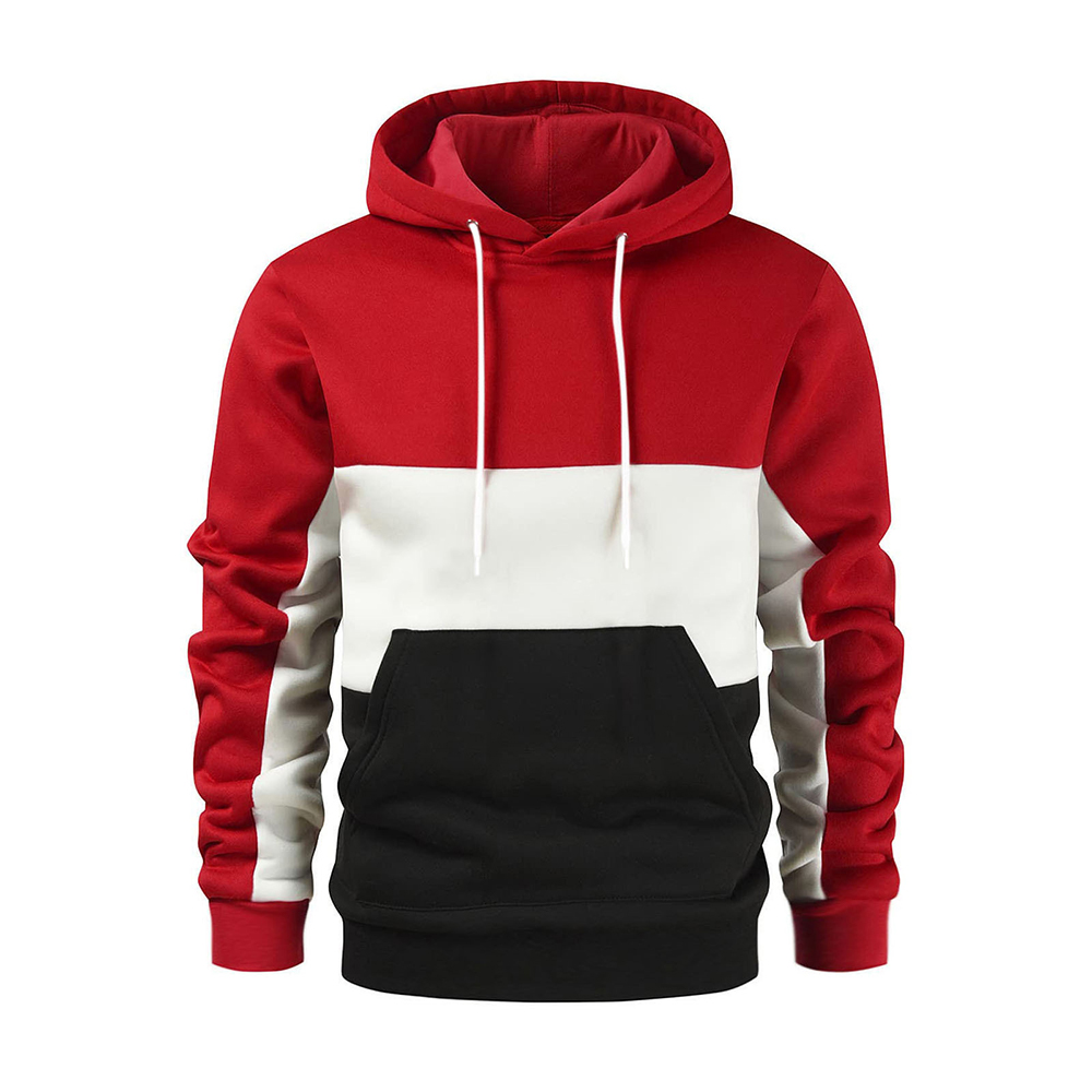 Diggetty Men's spring autumn winter fashion color block hoodie