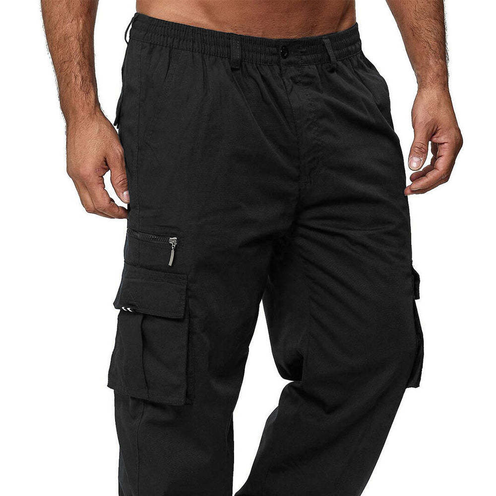 Men's Casual Multi Pocket Loose Straight Cargo Pants
