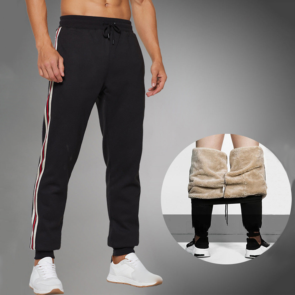 Men's Autumn and Winter Casual Fleece Sports Pants