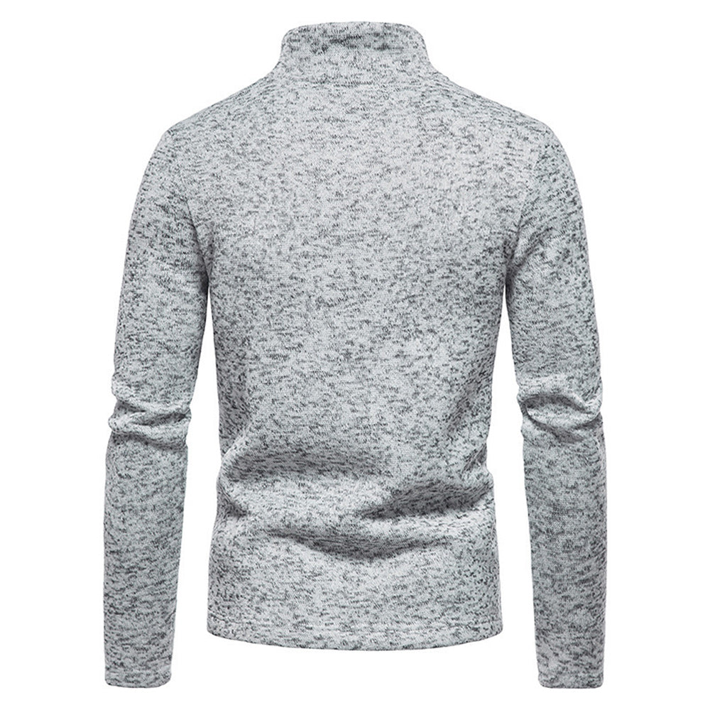 New Warm and Comfortable Half-Zip Turtleneck Men's Sweatshirt