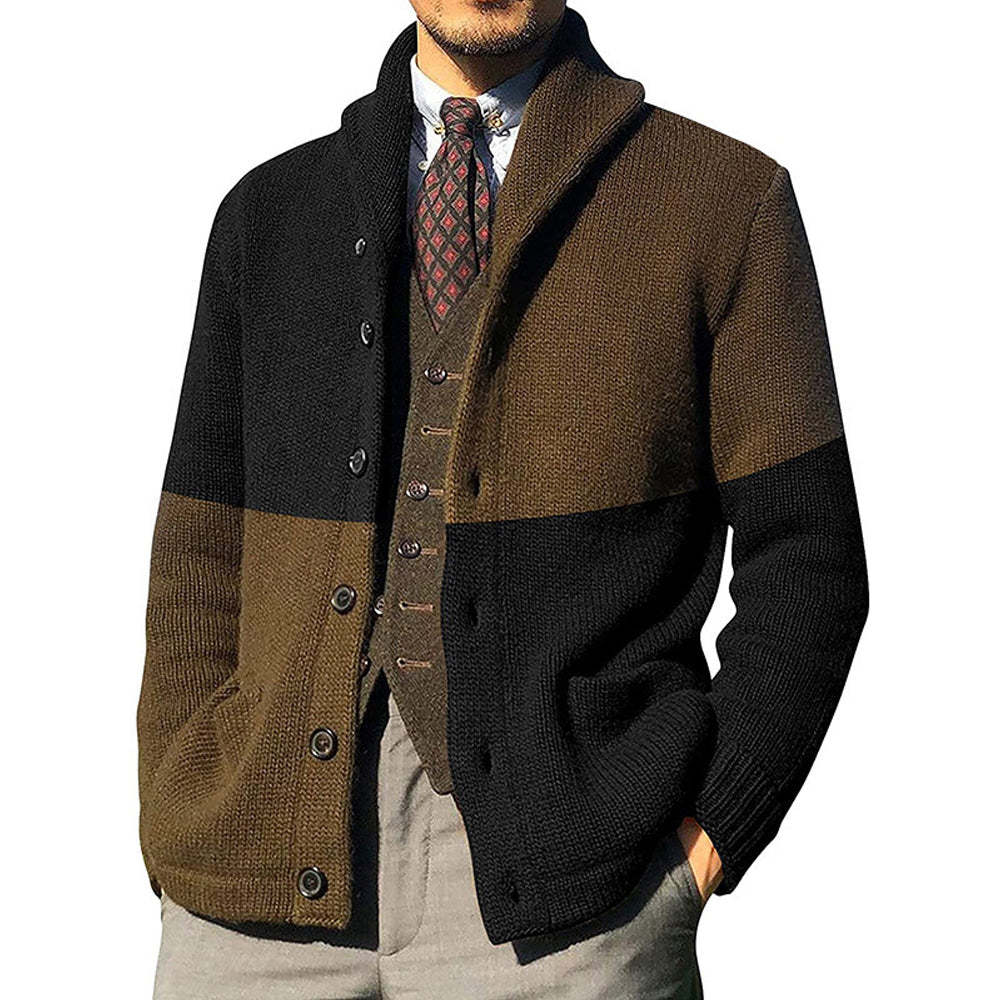 New autumn and winter warm men's knitted cardigan