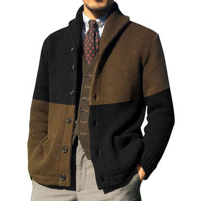 New autumn and winter warm men's knitted cardigan