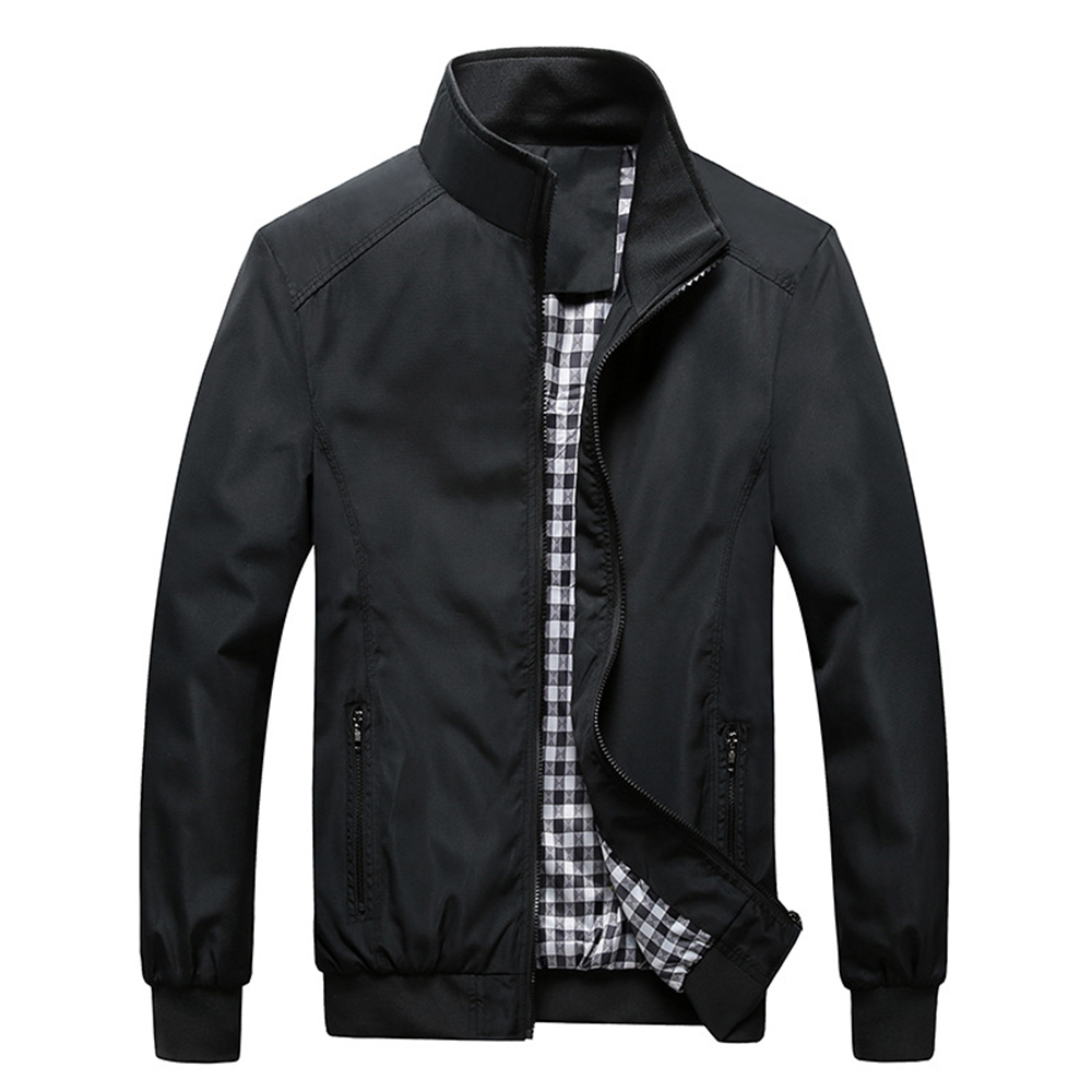 New Men's Thin Casual Stand Collar Jacket