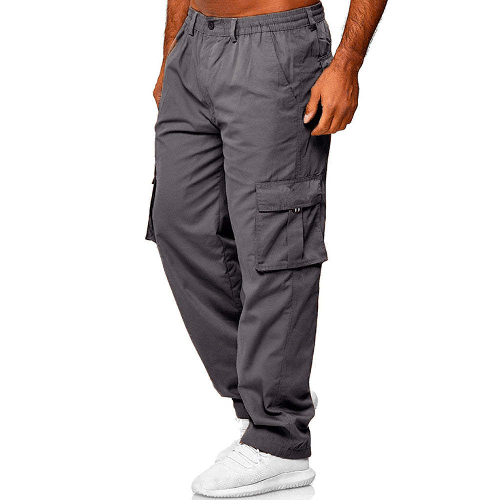 Men's Casual Multi Pocket Loose Straight Cargo Pants