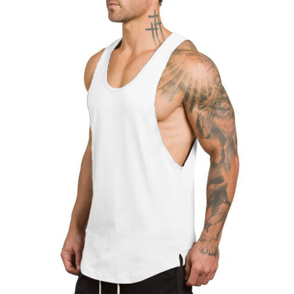 Men's Round Hem Fitness Tank Top