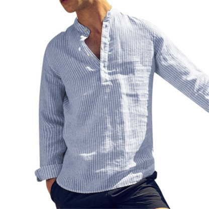 Men's Striped Long Sleeve Shirt