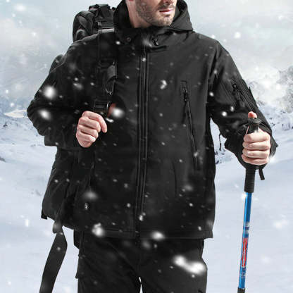 Men's fleece hooded jacket