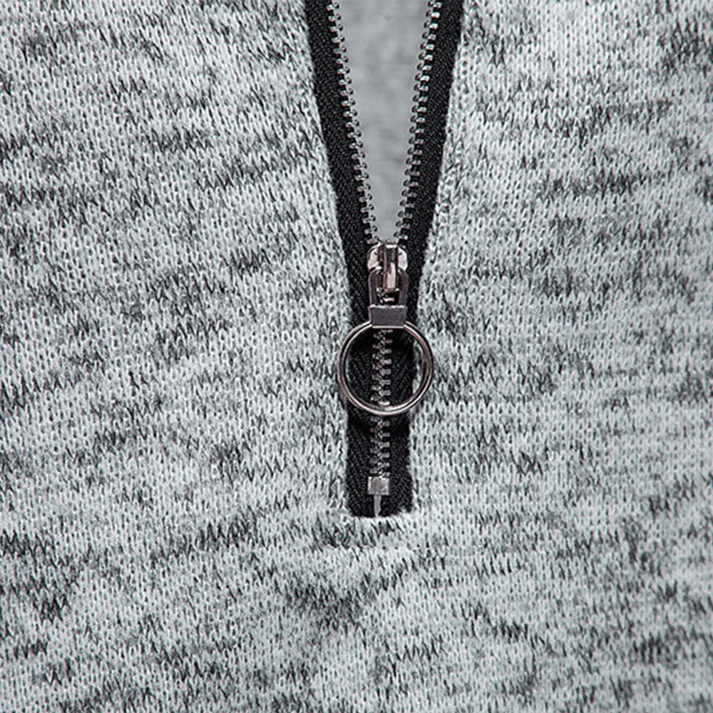 New Warm and Comfortable Half-Zip Turtleneck Men's Sweatshirt