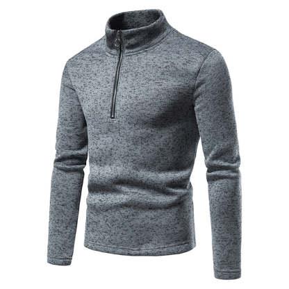 New Warm and Comfortable Half-Zip Turtleneck Men's Sweatshirt