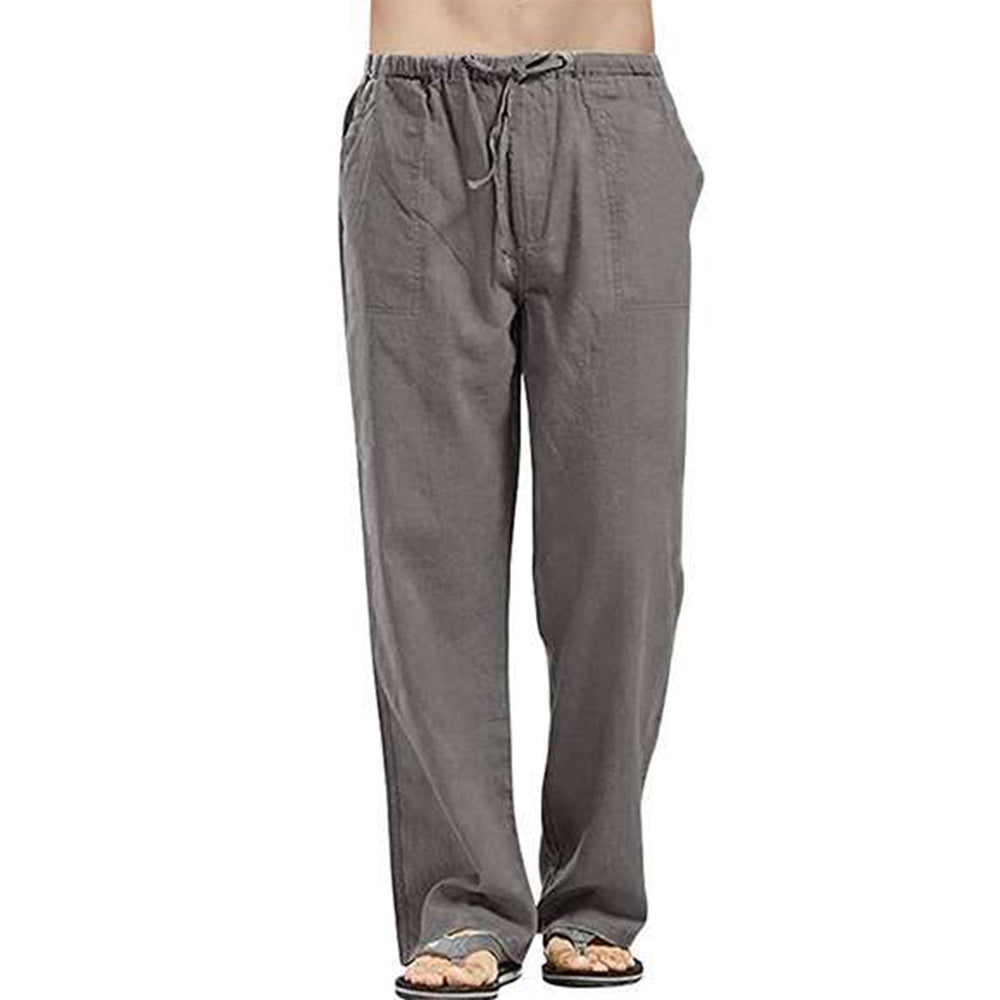 Linen leisure trousers for men