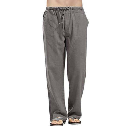 Linen leisure trousers for men