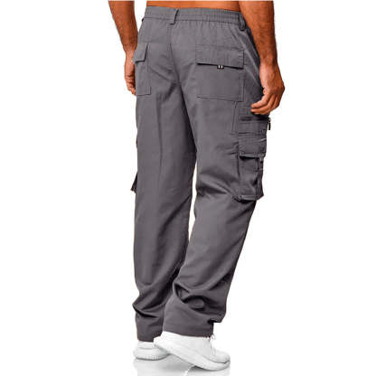 Men's Casual Multi Pocket Loose Straight Cargo Pants