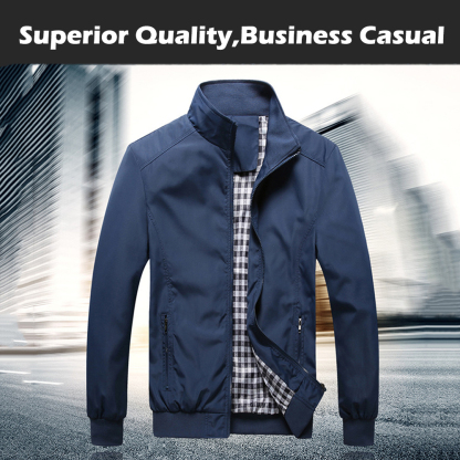 New Men's Thin Casual Stand Collar Jacket