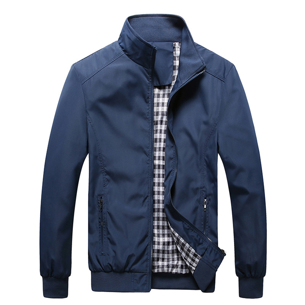 New Men's Thin Casual Stand Collar Jacket