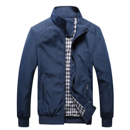 New Men's Thin Casual Stand Collar Jacket