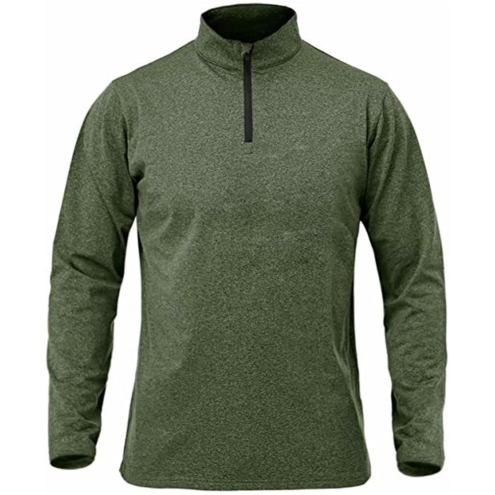 New Men's Half Zip Quick Dry Sports Long Sleeve T-Shirt