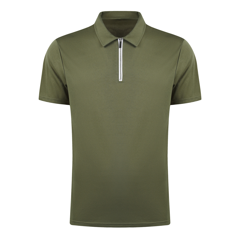 Summer men's polo shirt solid color short-sleeved lapel t-shirt