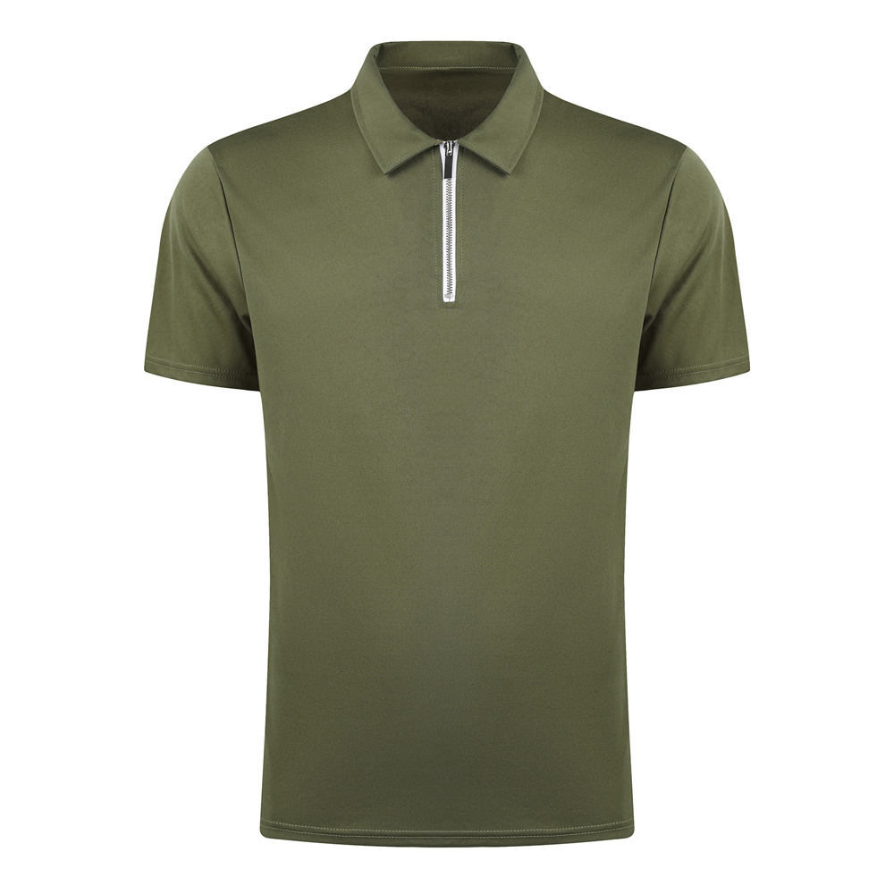 Summer men's polo shirt solid color short-sleeved lapel t-shirt
