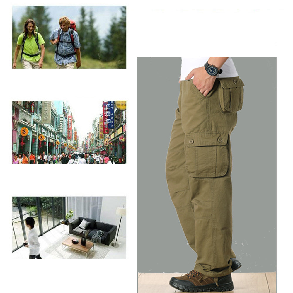 Men's Straight Casual Loose Cargo Pants
