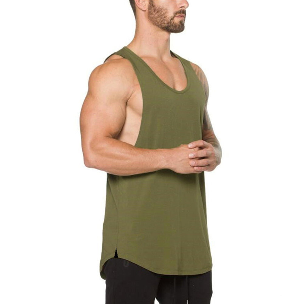 Men's Round Hem Fitness Tank Top