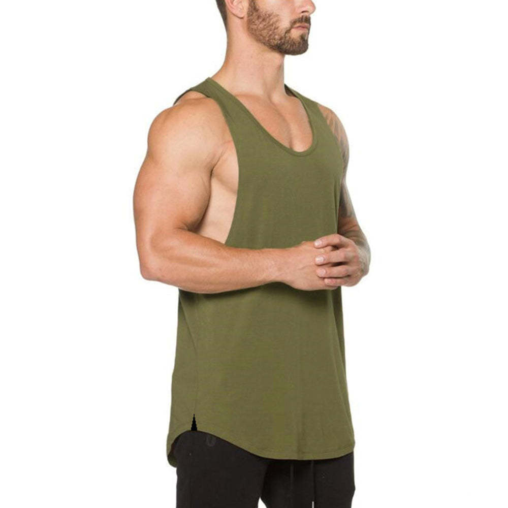 Men's Round Hem Fitness Tank Top