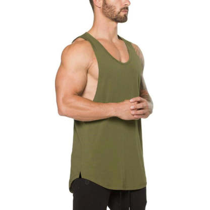 Men's Round Hem Fitness Tank Top