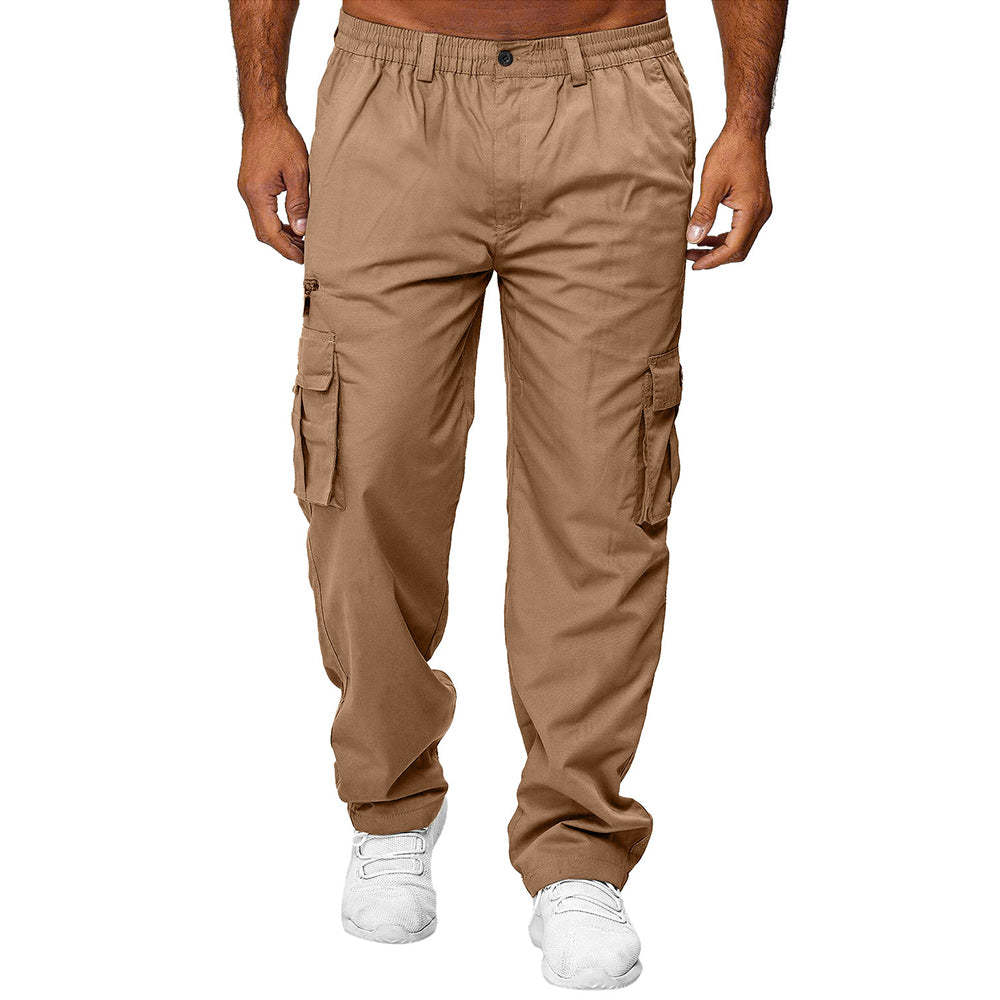 Men's Casual Multi Pocket Loose Straight Cargo Pants