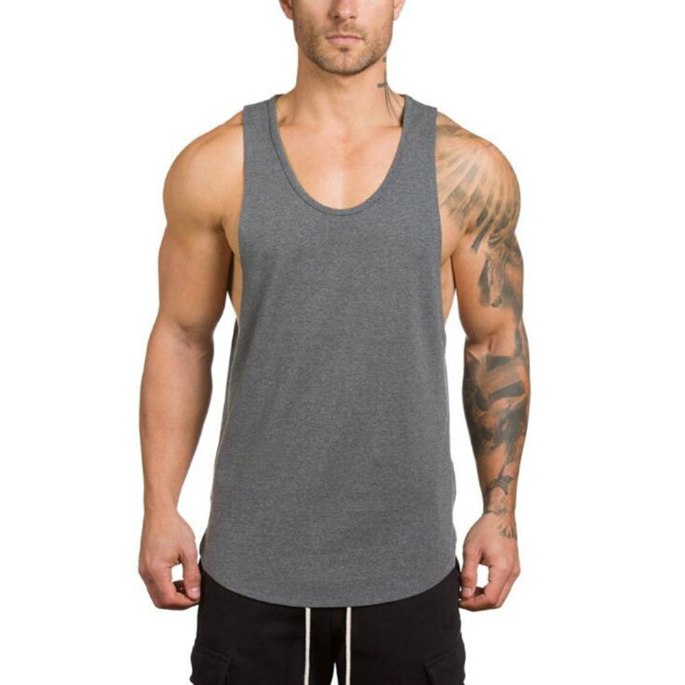 Men's Round Hem Fitness Tank Top