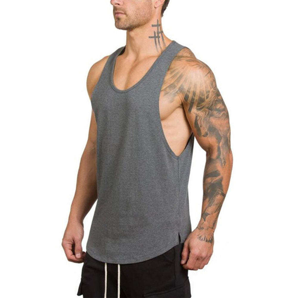 Men's Round Hem Fitness Tank Top