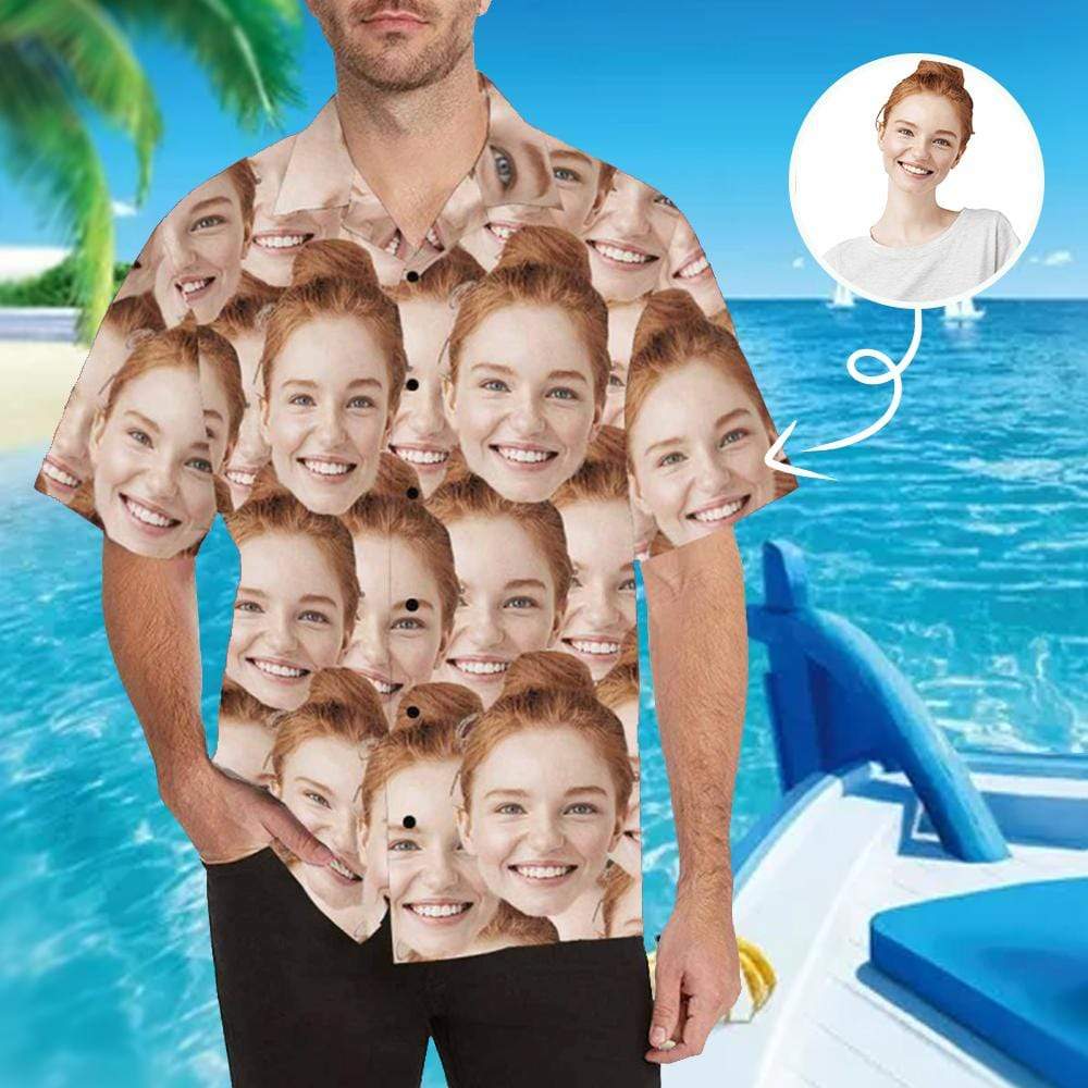 Räätälöidyt Havaiji-paidat valokuvalla Henkilökohtainen tyttöystävä Avatar-paita Lahjat poikaystävälle/miehelle