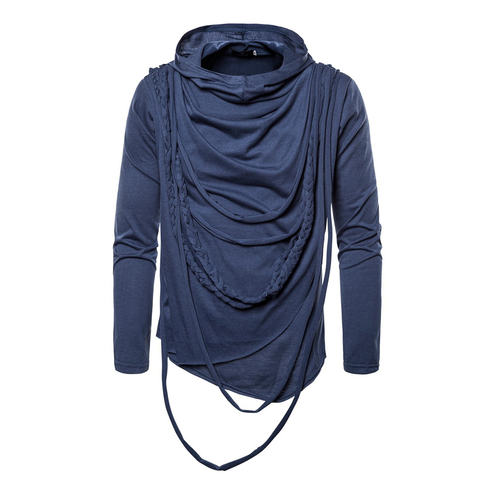 Mangas largas con capucha de diseño irregular para hombres de moda