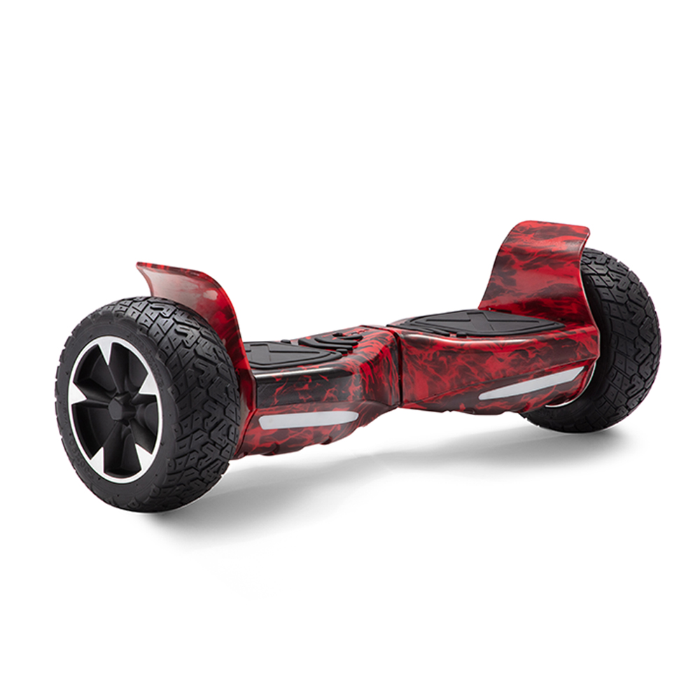 8.5 Inches Off Road Hoverboard Red Flame With Bluetooth Music And Lights