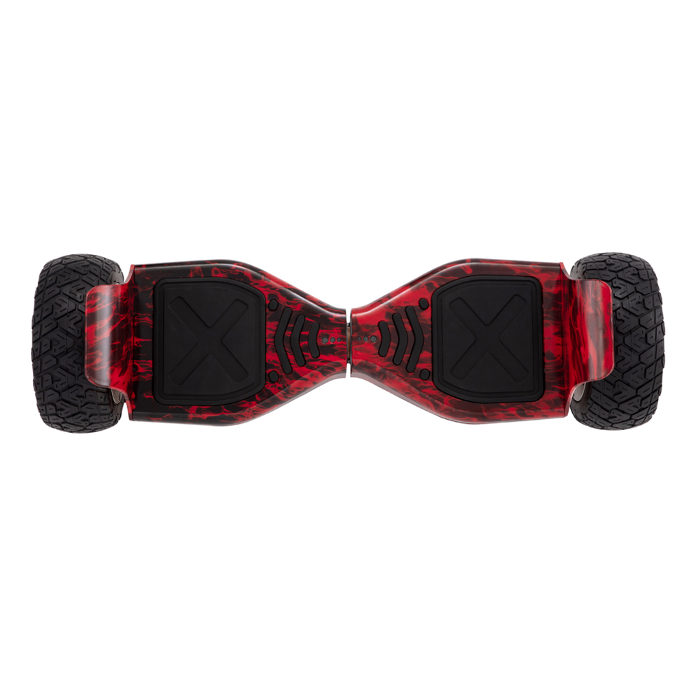 8.5 Inches Off Road Hoverboard Red Flame With Bluetooth Music And Lights